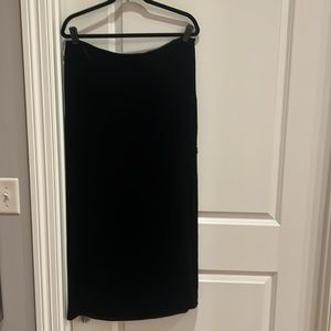 Classic Donna Karan Signature Long Black Velvet with side slit fully lined!